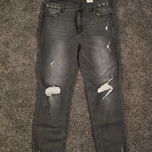 Distressed Black/Grey Jeans Bridge By GLY